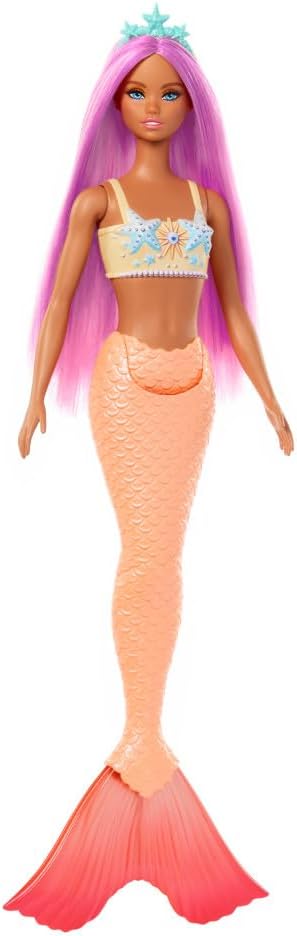 Barbie Mermaid Dolls With Colorful Hair, Tails And Headband Accessories