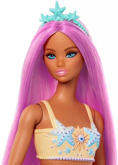Barbie Mermaid Dolls With Colorful Hair, Tails And Headband Accessories