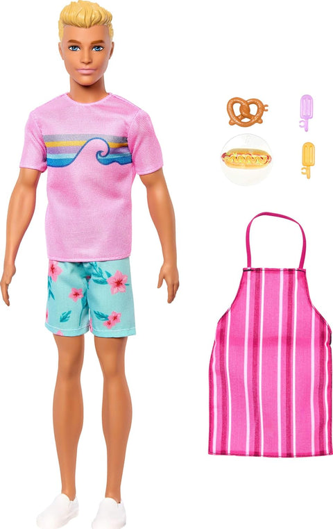 Barbie Mysteries: Beach Detectives Ken Doll in Signature Outfit With Storytelling Accessories