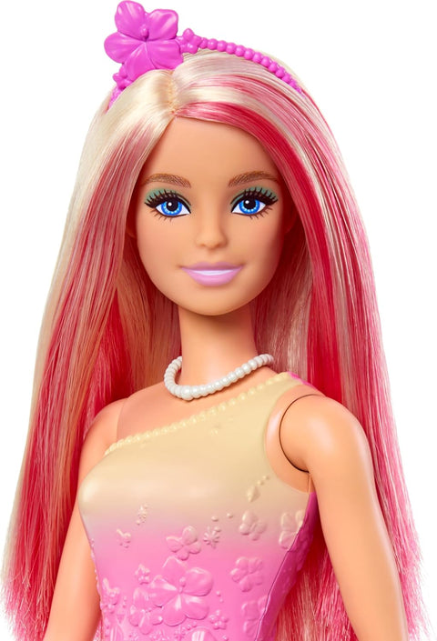 Barbie Royal Doll With Pink And Blonde Hair, Butterfly-Print Skirt And Accessories