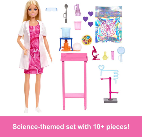 Barbie Scientist Doll And Accessories With Blonde Fashion Doll, Lab Table, & Color-Change Accessories