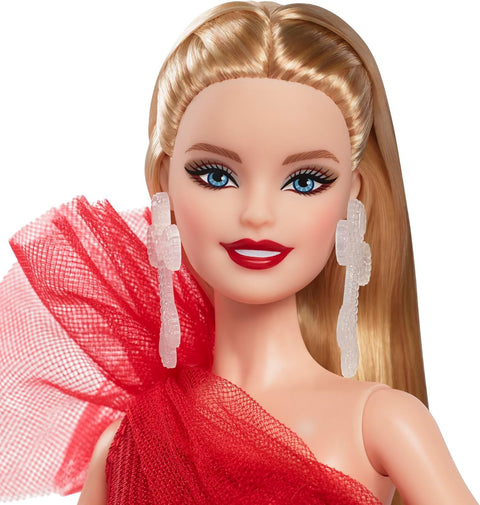 Barbie Signature 2024 Holiday Barbie Fashion Doll, Seasonal Collector Gift, Blonde With Plaid Gown