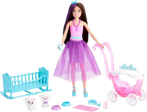 Barbie Skipper Doll And Nurturing Playset With Lambs And Stroller
