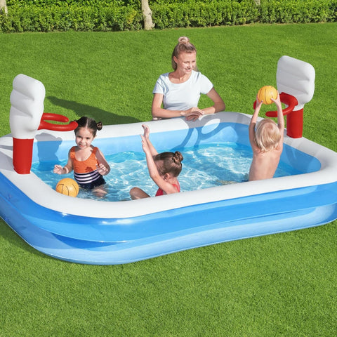 Bestway Basketball Inflatable Play Pool 251x168x102cm