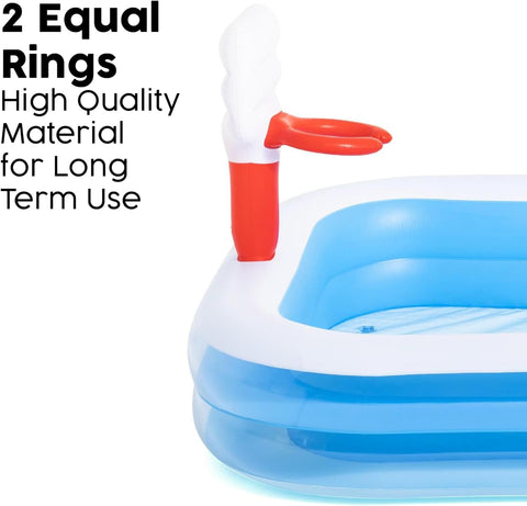 Bestway Basketball Inflatable Play Pool 251x168x102cm