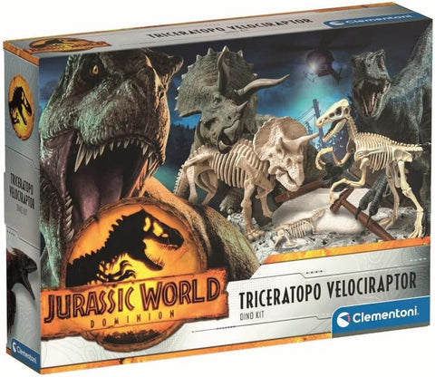 Clementoni Jurassic World Dinosaur kit 2-in-1 Triceratop+Velociraptor