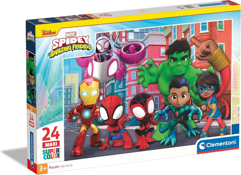 Clementoni SuperColor Marvel Spidey And His Amazing Friends Maxi Puzzle 24 Pieces