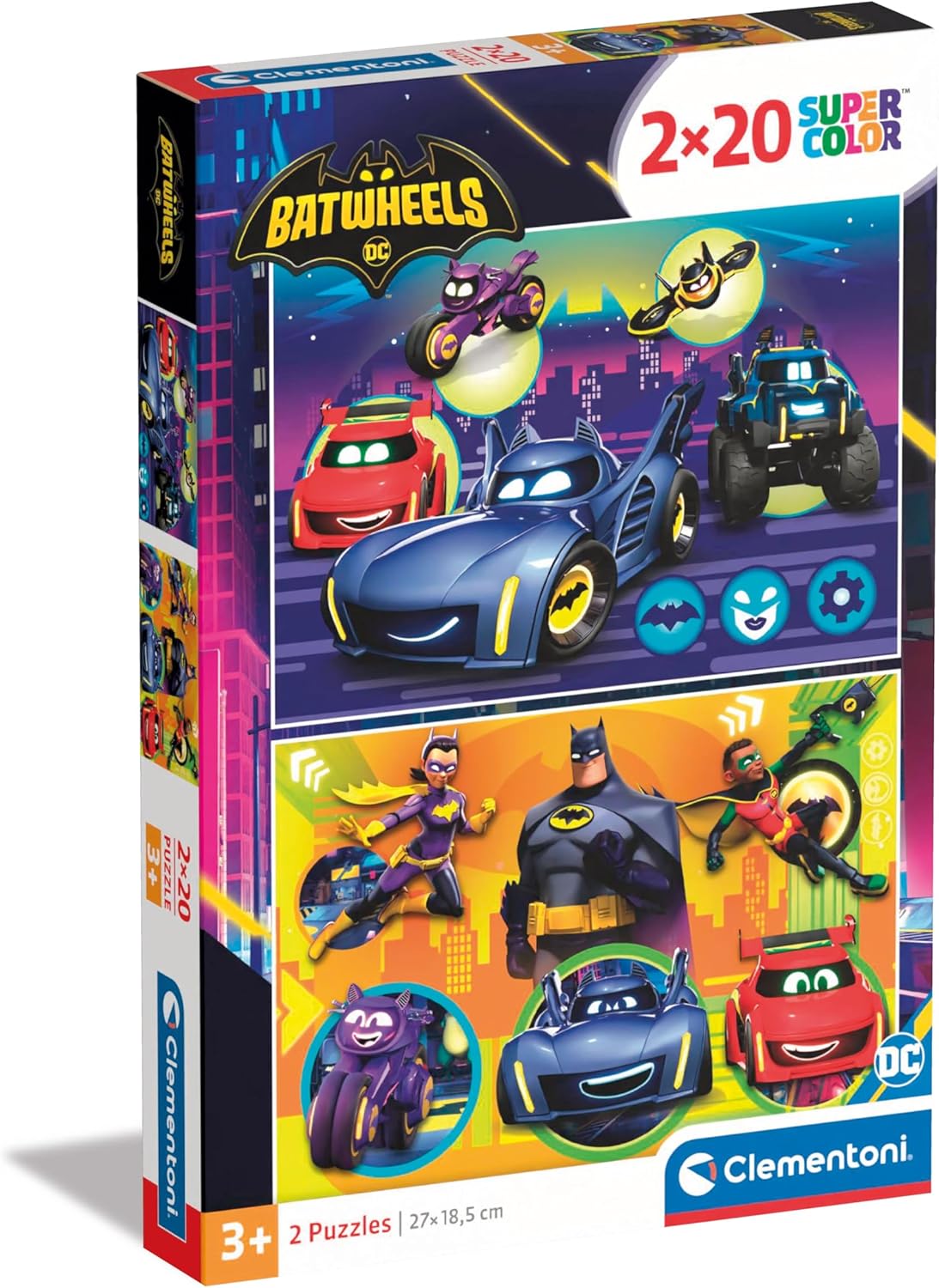 Clementoni SuperColor DC Batwheels Puzzle 2x20 Pieces – PlayBox
