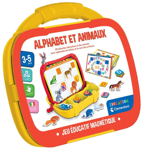Clementoni Éducation Mallette Magnétique Alphabet et Animaux