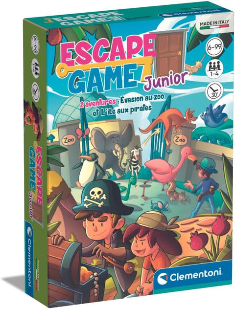 Clementoni Escape Game Evasion au Zoo Et L'ile aux Pirates
