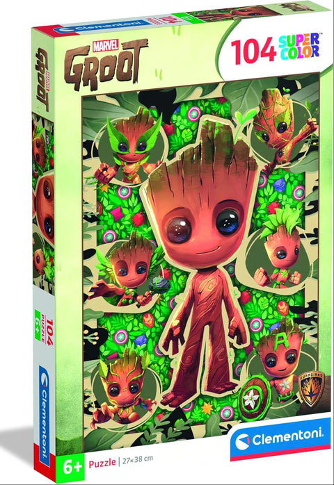 Clementoni SuperColor Marvel Groot Puzzle 104 Pieces