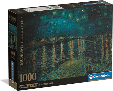 Clementoni Museum Van Gogh Starry Night Over The Rhone Puzzle 1000 Pieces