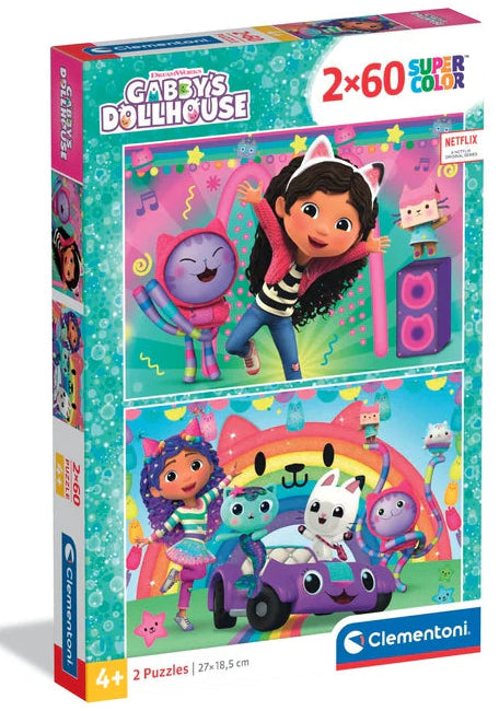 Clementoni SuperColor Gabby's Dollhouse Puzzle 2x60 Pieces