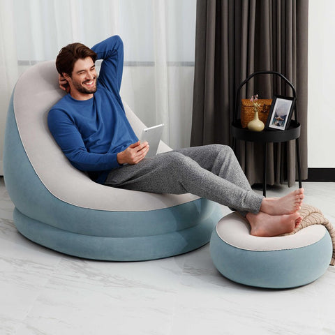 Bestway Comfort Cruiser Inflatable Chair With Footrest 121x100x86cm