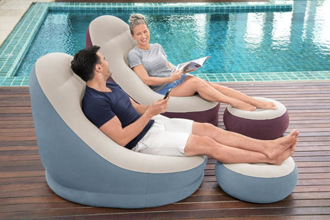Bestway Comfort Cruiser Inflatable Chair With Footrest 121x100x86cm