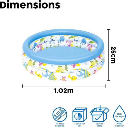 Bestway Coral Reef Crew Kiddie Pool 102x25cm