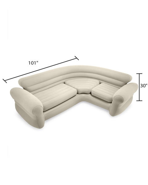 Intex Corner Sofa "L-Shaped" Inflatable Couch 257x203x76cm