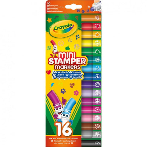 Crayola 16 Mini Washable Stamper Markers