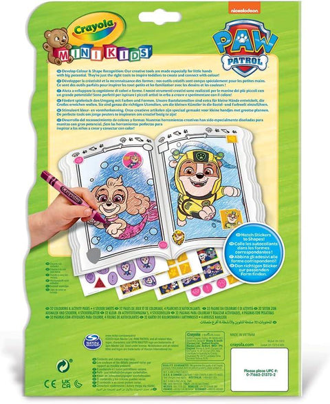 Crayola Mini Kids Paw Patrol Aqua Pups Color & Shapes Sticker Activities