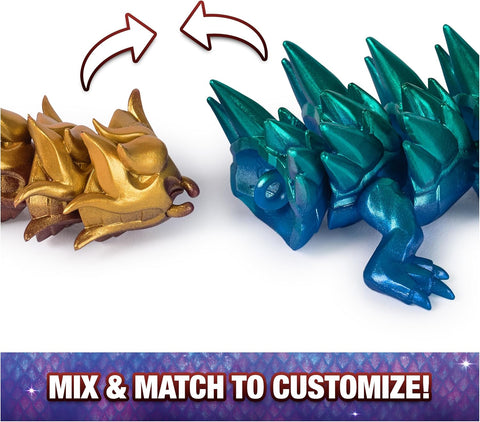 CrystaLynx Dragons, 12.5-inch Collectible Articulated Dragon & Blind Box Display Egg 6073428