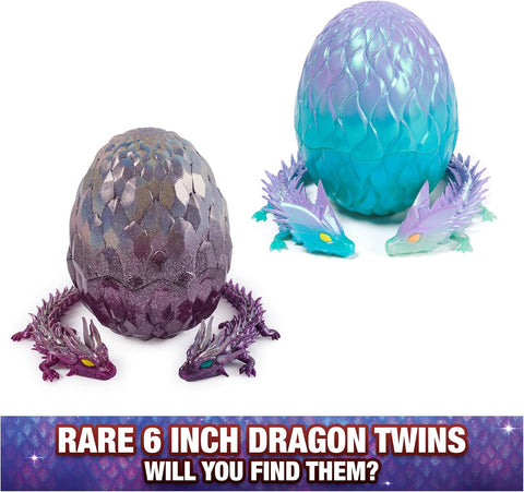 CrystaLynx Dragons, 12.5-inch Collectible Articulated Dragon & Blind Box Display Egg 6073428