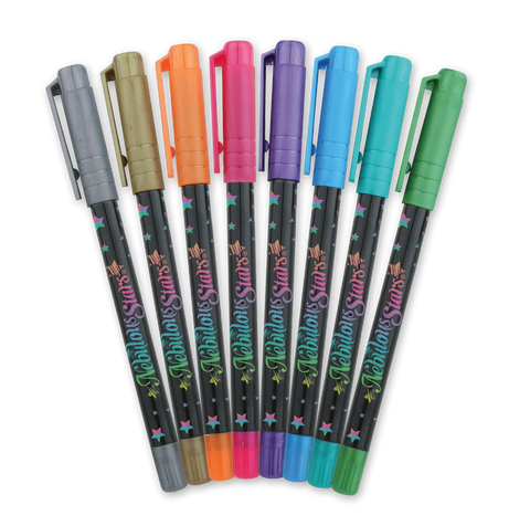 Nebulous Stars Black Pages Coloring Book Isadora (Metal ink)