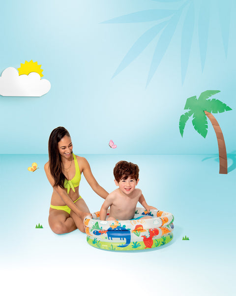 Intex Dino Buddies 3-Ring Inflatable Kiddie Pool 61x22cm