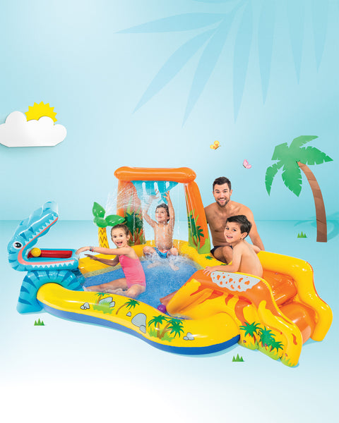 Intex Dinosaur Inflatable Play Center With Slide 249x191x109cm