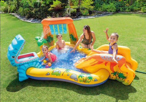 Intex Dinosaur Inflatable Play Center With Slide 249x191x109cm