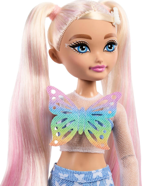 Dream Besties Barbie “Malibu” Roller Skating Fashion Doll With 9 Makeup Themed Accessories JFX96