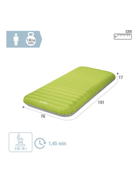 Intex Dura-Beam TrueAire Air Mattress With QuickFill USB Pump 191x76x17cm