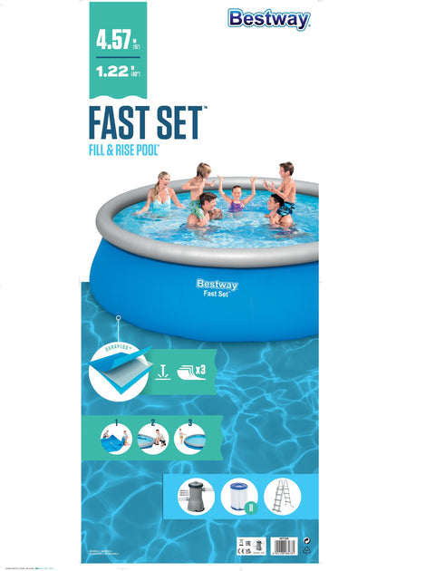 Bestway Fast Set Above Ground Round Pool 457x122cm