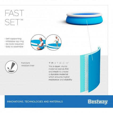 Bestway Fast Set Above Ground Round Pool 457x122cm