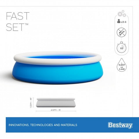 Bestway Fast Set Above Ground Round Pool 457x122cm