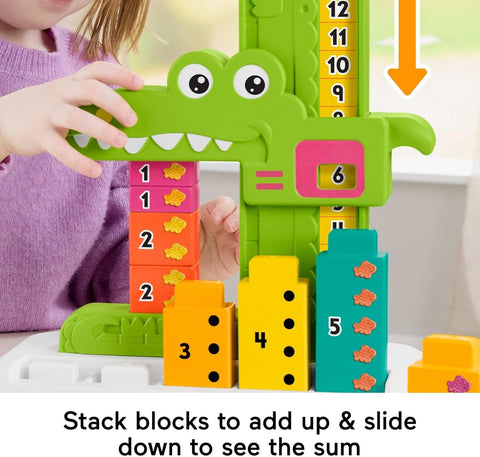 Fisher-Price Adding Alligator Educational Toy With 10 Stacking Blocks
