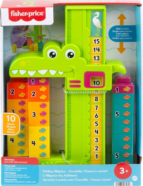 Fisher-Price Adding Alligator Educational Toy With 10 Stacking Blocks