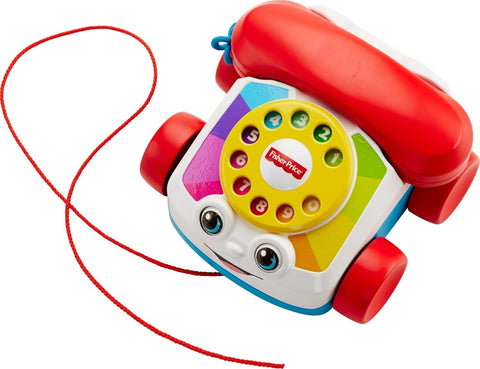 Fisher-Price Chatter Telephone Baby And Toddler Pull Toy Phone With Rotary Dial
