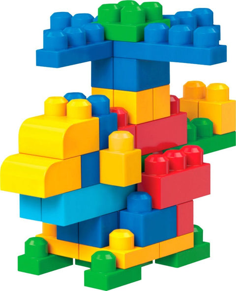 Mega Bloks First Big Building Bag Classic Blue, 80 Pieces