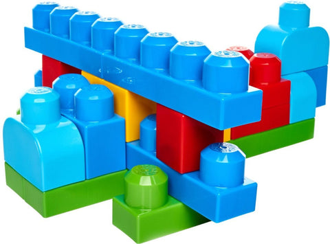 Mega Bloks First Big Building Bag Classic Blue, 80 Pieces