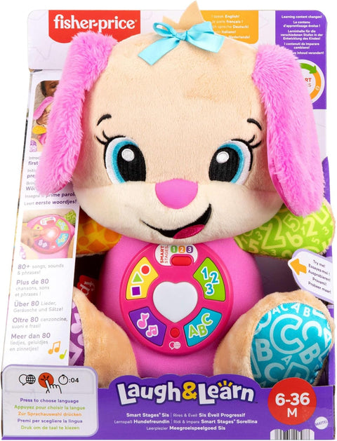 Fisher-Price Laugh & Learn Smart Stages Puppy Plush Pink