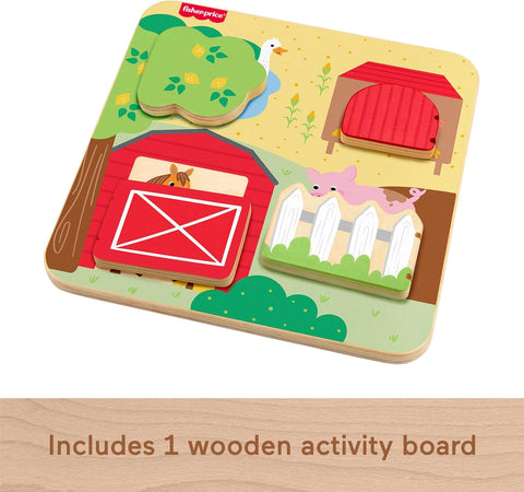 Fisher-Price Wooden Farm Animal Board
