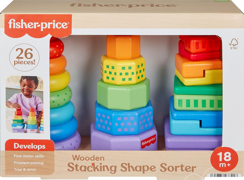Fisher-Price Wooden Stacking Shape Sorter