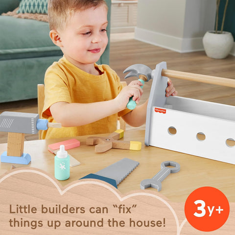 Fisher-Price Wooden Tool Box Set 9 Pieces