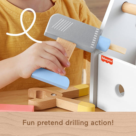 Fisher-Price Wooden Tool Box Set 9 Pieces