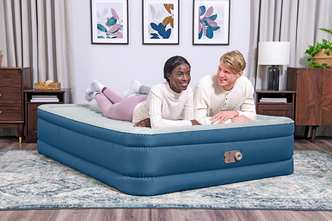 Bestway Fortech Snugable Top Queen Airbed With Built-in AC Pump 203x152x46cm