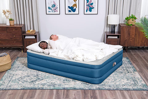 Bestway Fortech Snugable Top Queen Airbed With Built-in AC Pump 203x152x46cm