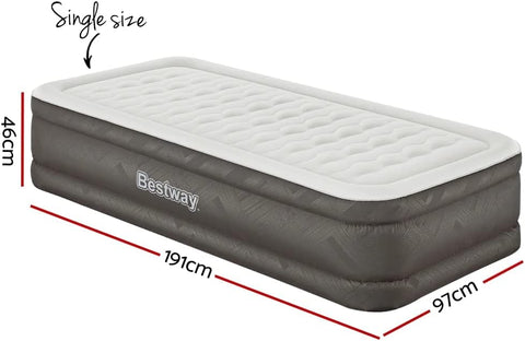 Bestway Fortech Twin Airbed With Built-in AC Pump 191x97x46cm