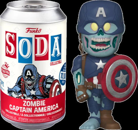 Funko Pop! Vinyl Soda Marvel Zombie Captain America W/ Chase