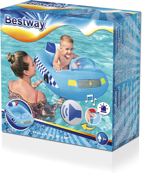 Bestway Funspeakers Police Car Baby Boat Float 97x74cm