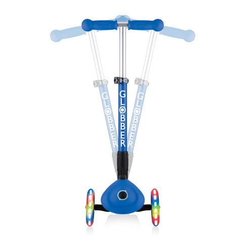 Globber Junior Foldable Lights 3-Wheel Light Up Scooter Navy Blue 2-6 Years